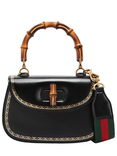 gucci black bamboo handle|gucci bamboo bag harper's.